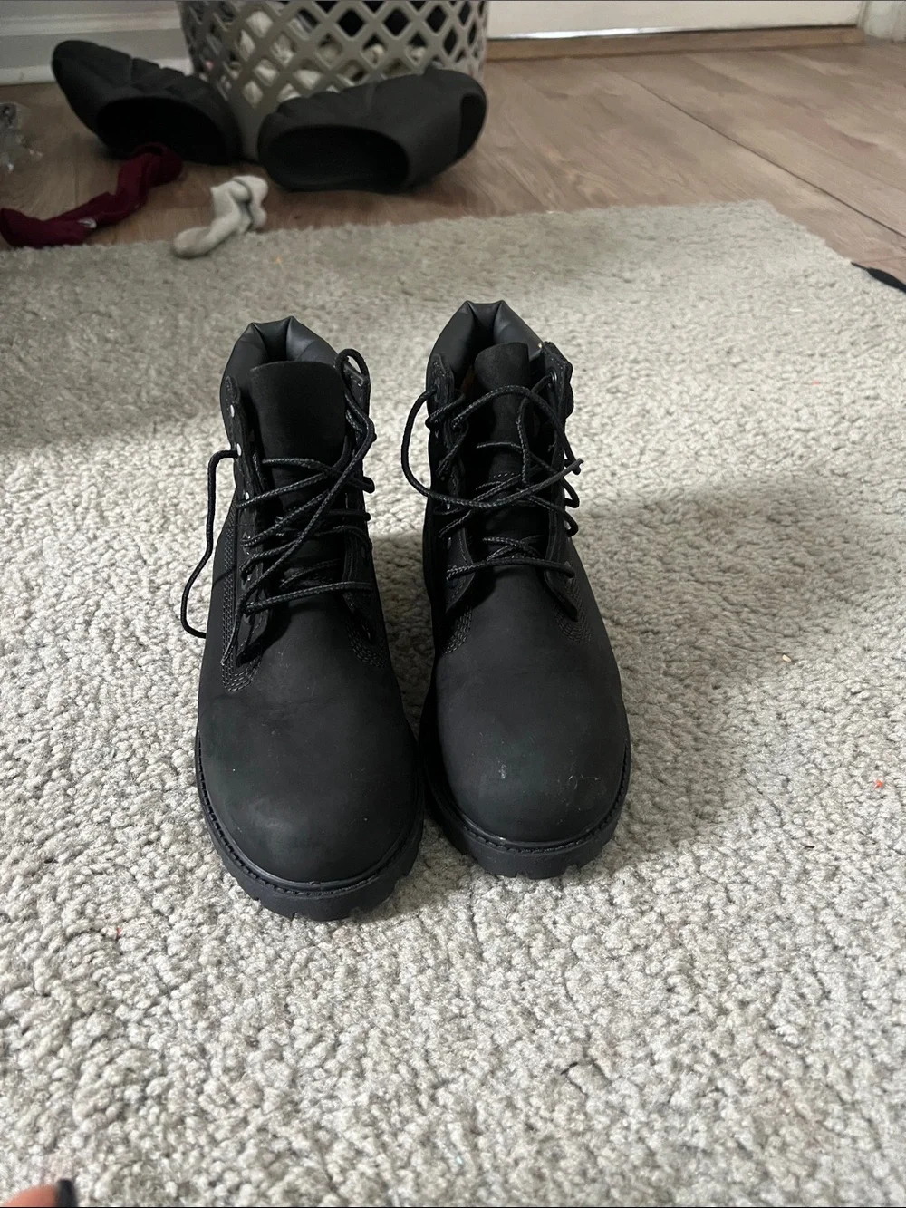 Timberland Kids Black Lace-Up Ankle Boots
